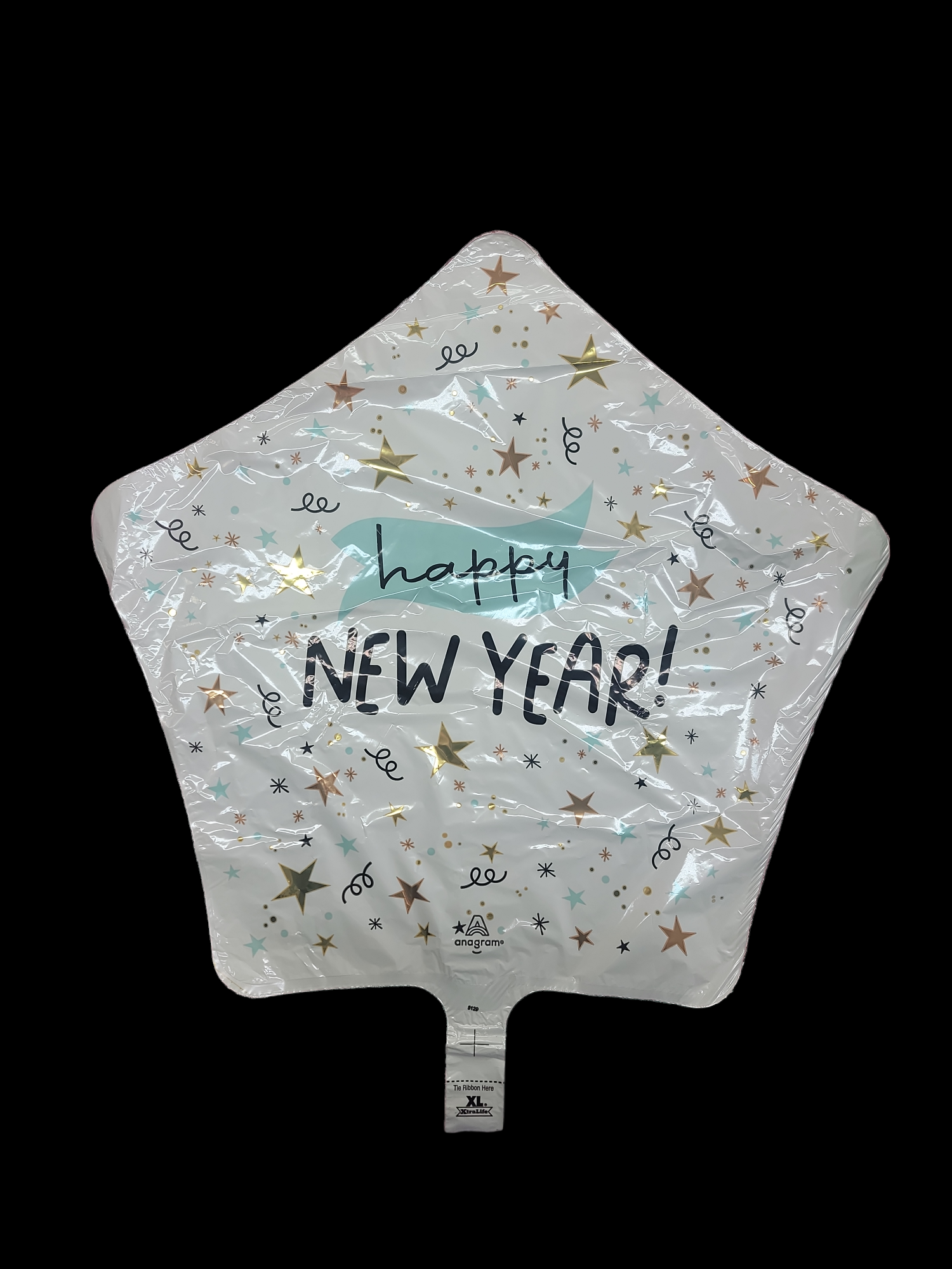 19"  HAPPY NEW YEAR STAR FOIL BALLOON