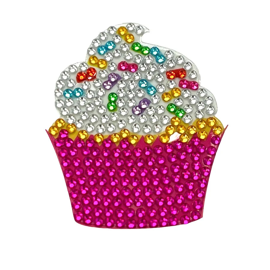 Vanilla Cupcake Collectable Rhinestone Sticker - StickerBeans