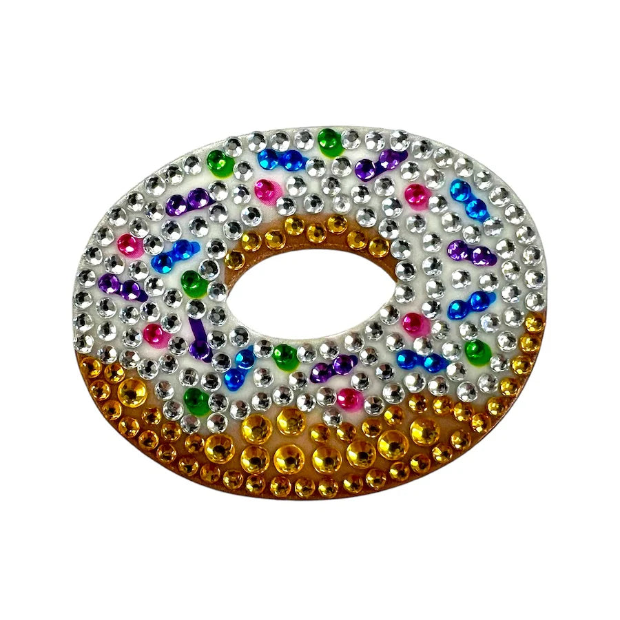 Vanilla Donut Collectable Rhinestone Sticker - StickerBeans