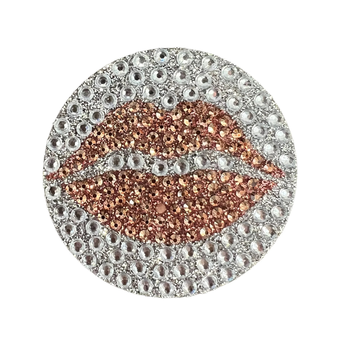 Rose Gold Lips Collectable Rhinestone Sticker - StickerBeans