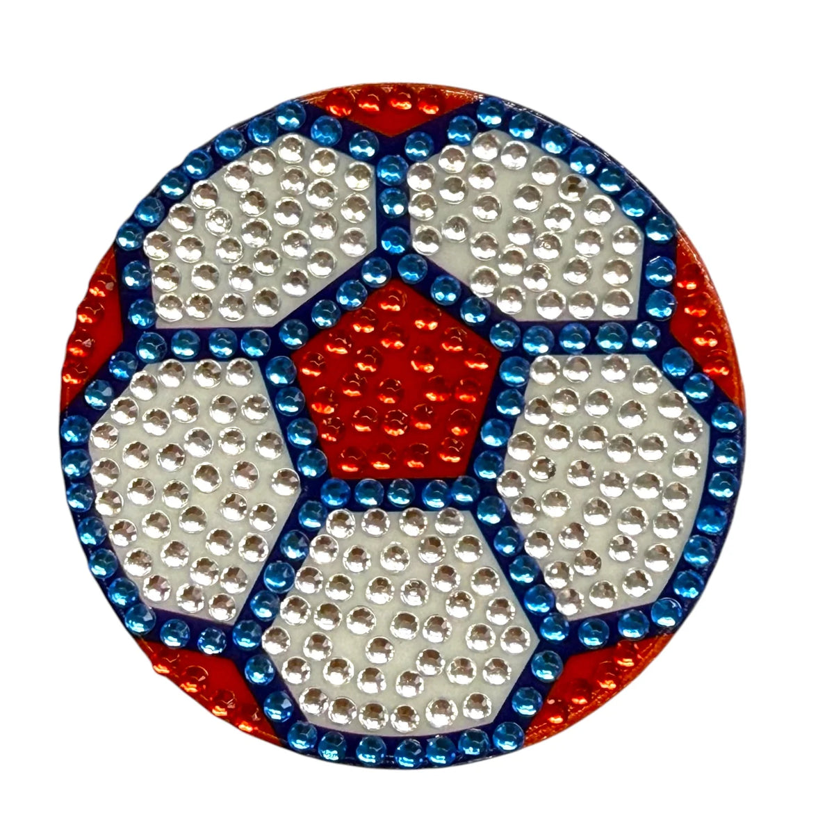 USA Soccer Ball Collectable Rhinestone Sticker - StickerBeans