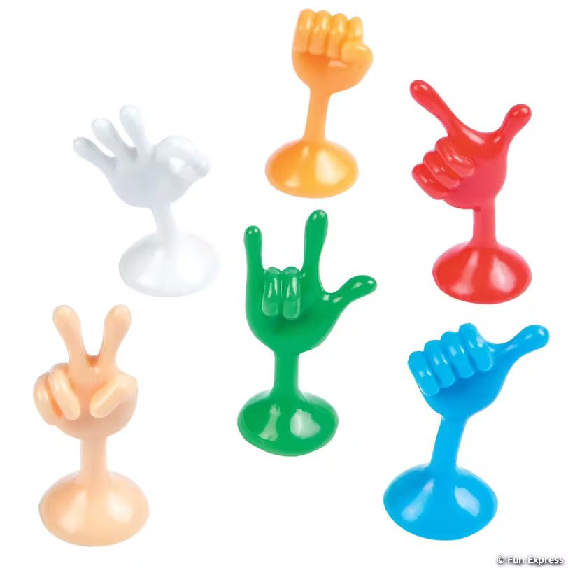 Plastic Suction Hand Signs