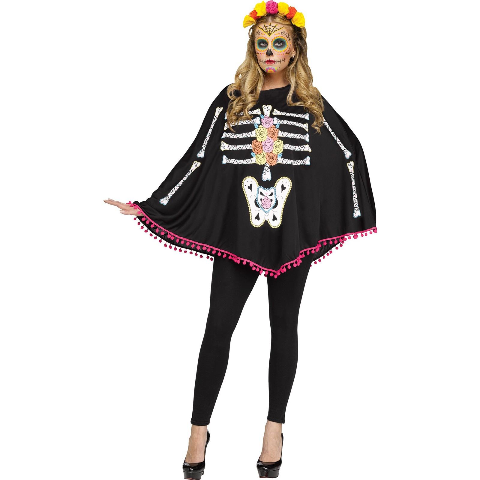 Adult Day of the Dead Poncho