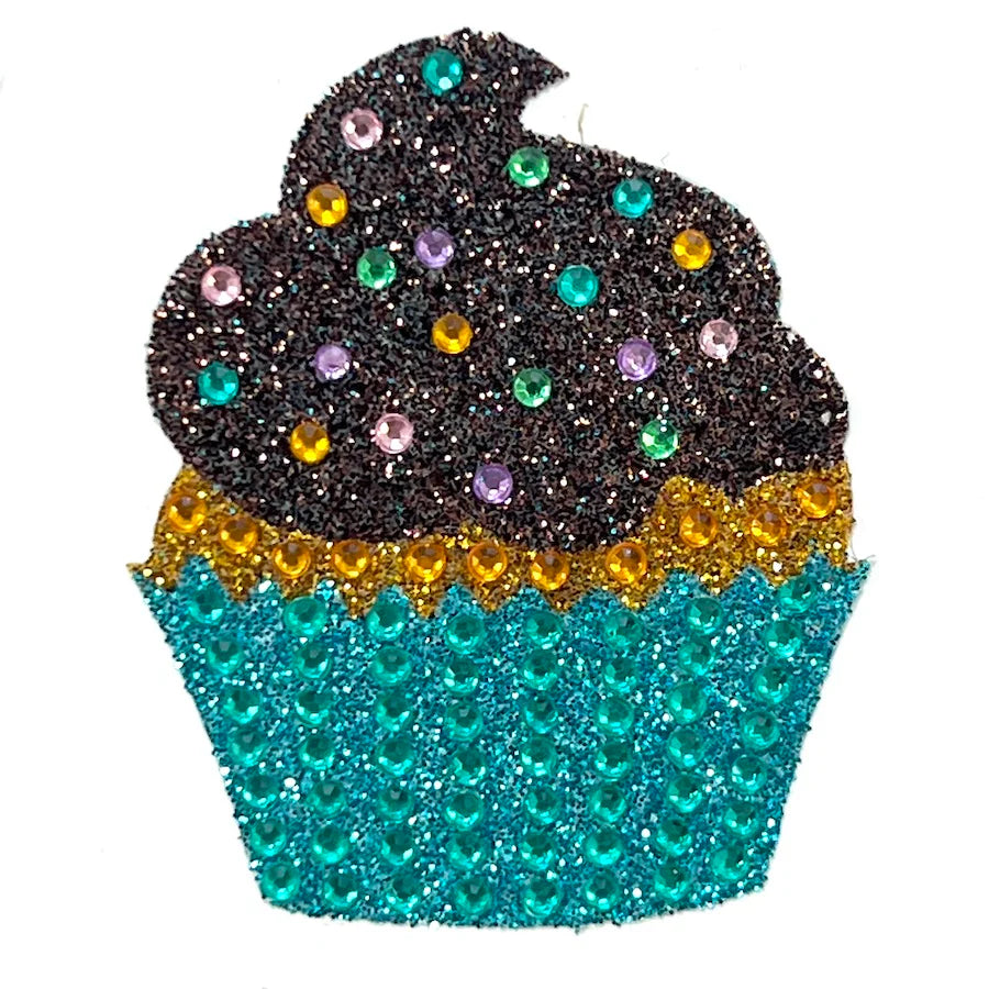 Chocolate Cupcake Collectable Rhinestone Sticker - StickerBeans