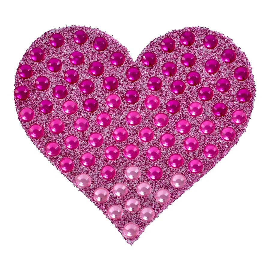 Pink Ombre Heart Collectable Rhinestone Sticker - StickerBeans