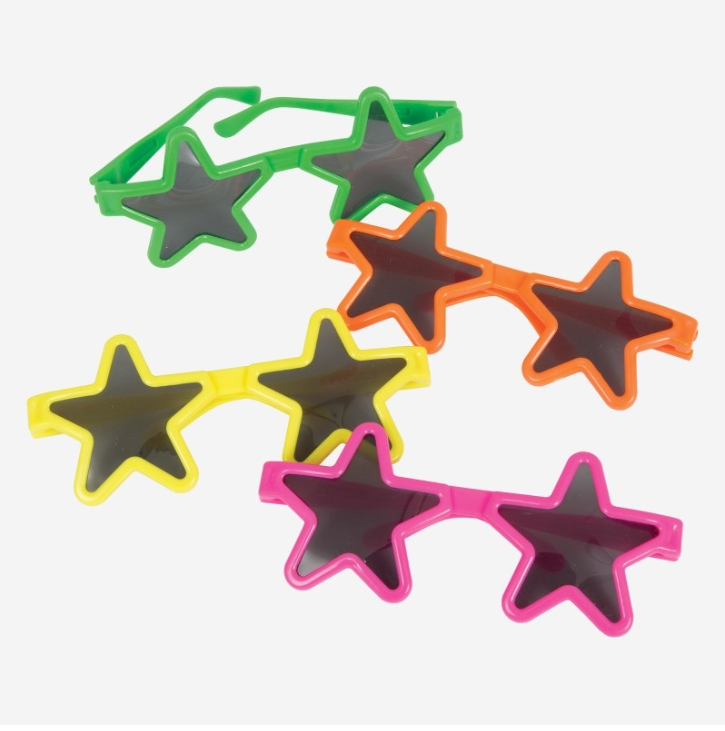 Star Novelty Glasses Favors