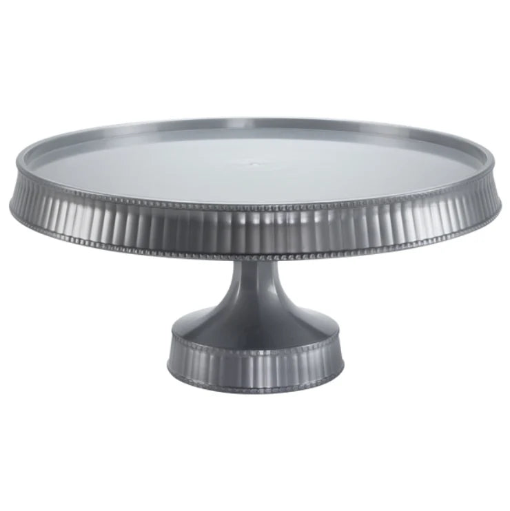10.5" Premium Extra Heavy Weight Plastic Cake Stand - Silver