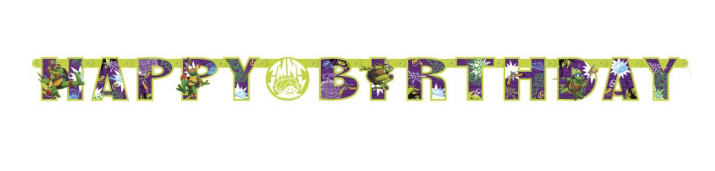 TMNT Mutant Mayhem "Happy Birthday" Jointed Banner