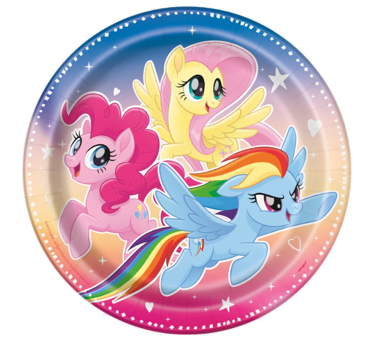 My Little Pony Round 9" Dinner Plates  8ct