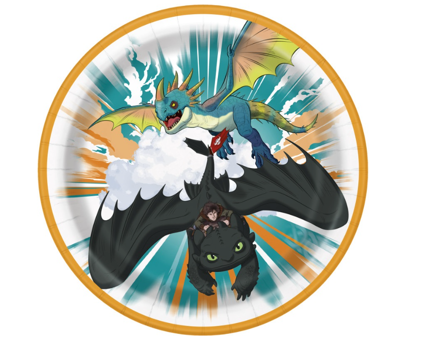 How to Train Your Dragon Round 9" Dinner Plates  8ct