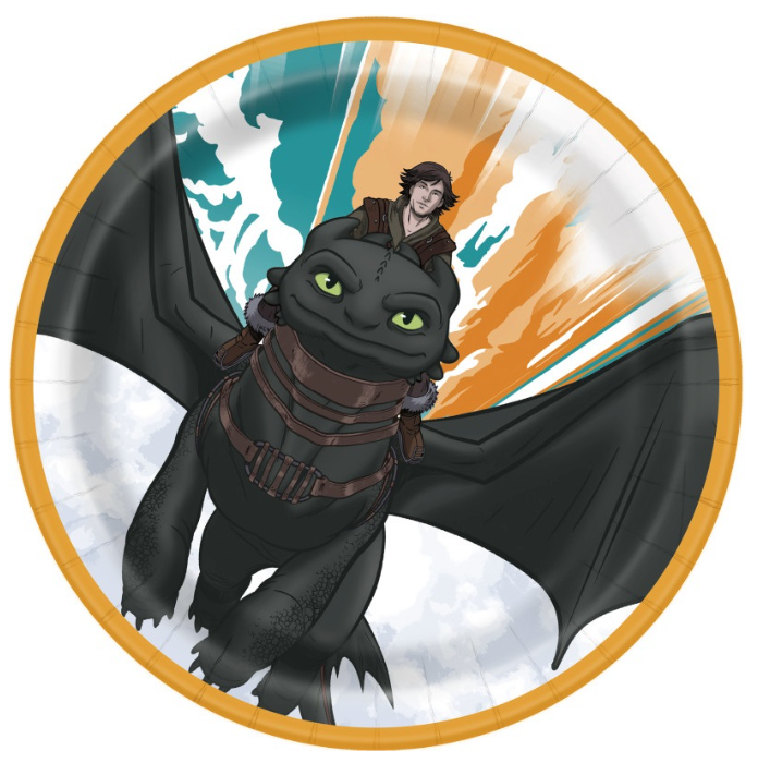 How to Train Your Dragon Round 7" Dessert Plates