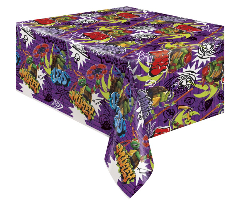 TMNT Mutant Mayhem Rectangular Plastic Table Cover  54" x 84"