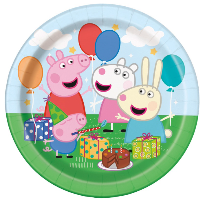 Peppa Pig Round 7" Dessert Plates