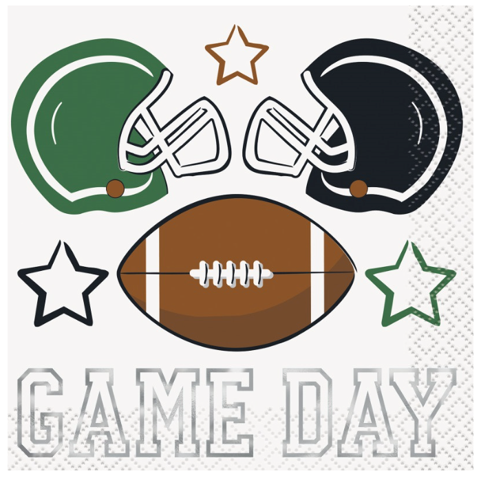 Game Face Football "Game Day" Beverage Napkins