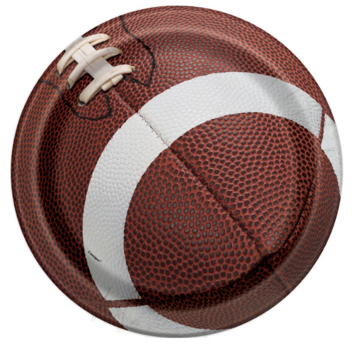 Football Party Round 9" Dinner Plates