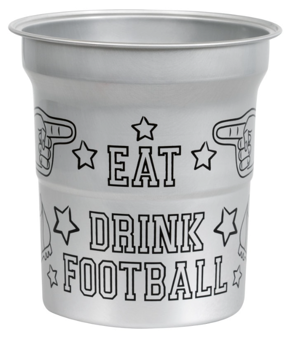 Game Face Football "Eat Drink Football" 16oz Aluminum Cups