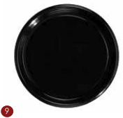 18" Hard Plastic Flat Tray - Black