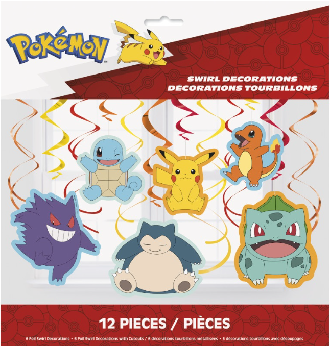 Pokémon Hanging Swirl Decorations