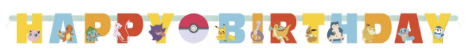 Pokémon Happy Birthday Jointed Banner