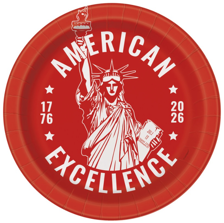 America 250th 7" Round Dessert Plates