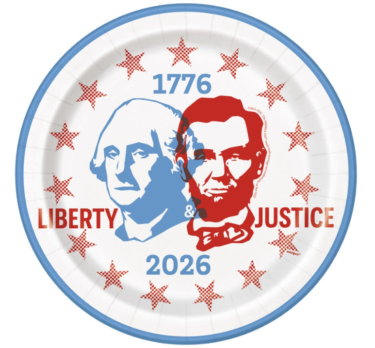 America 250th Round Dinner Plates