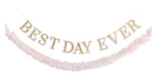 Gold Foil "Best Day Ever" Fringe Garland & Banner Kit