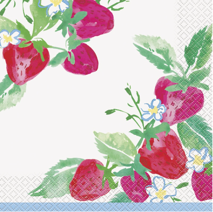 Sweet Strawberry Luncheon Napkins