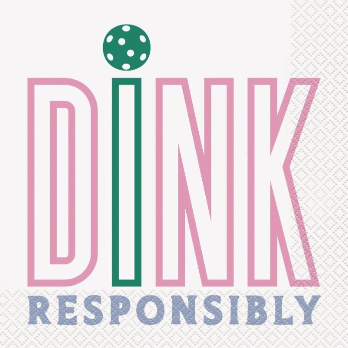 Playful Summer "Dink Responsibly" Luncheon Napkins