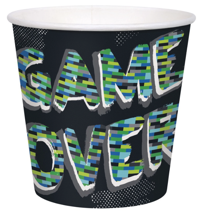 Gamer Birthday Paper Snack Bucket