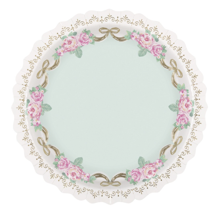 Golden Garden Party Shaped-Edge 11" Plates