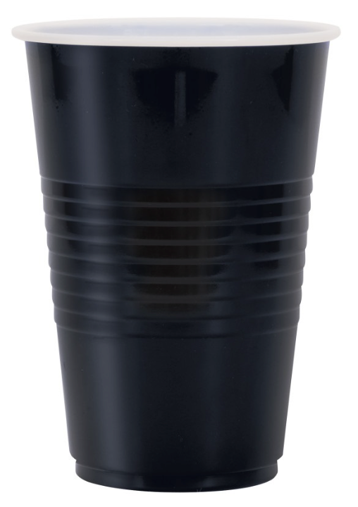 Midnight Black Solid 16oz Plastic Party Cups - 50ct
