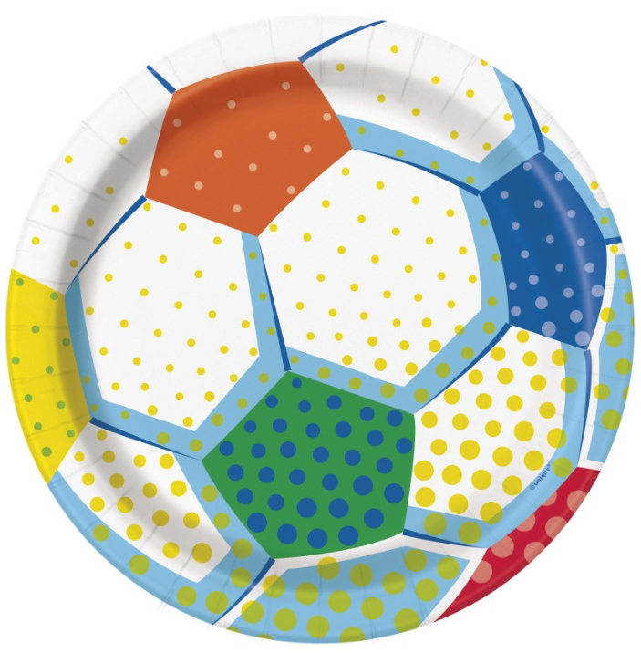 World Game Soccer Round Dinner Plates