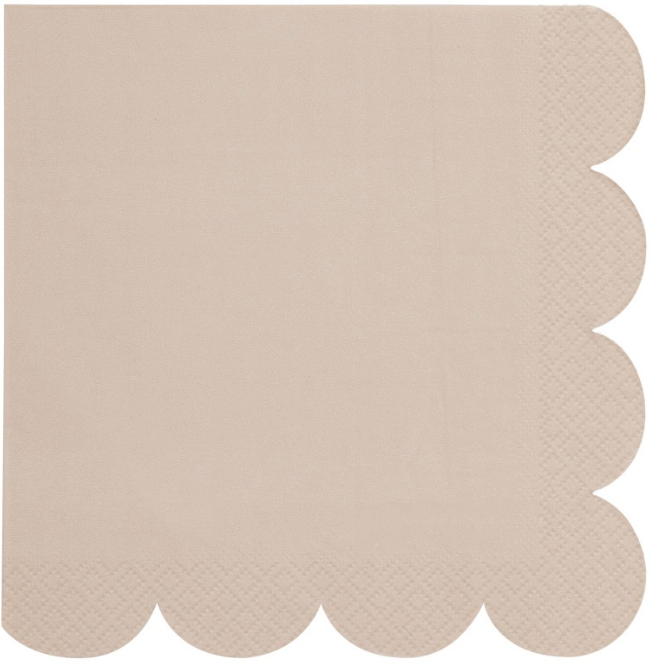 Premier Stylz® Boho Earthy Brown Scalloped Luncheon Napkins