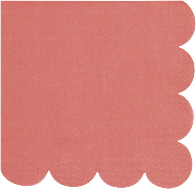 Premier Stylz® Boho Coral Scalloped Luncheon Napkins