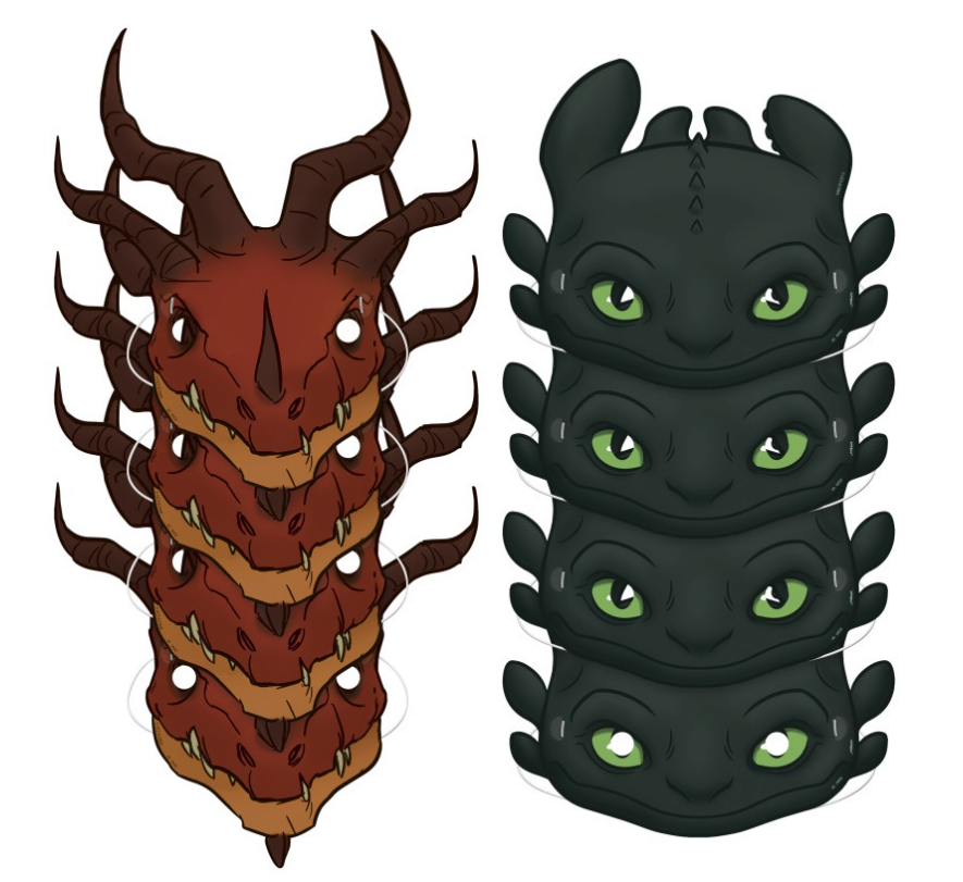 How to Train Your Dragon Paper Party Masks