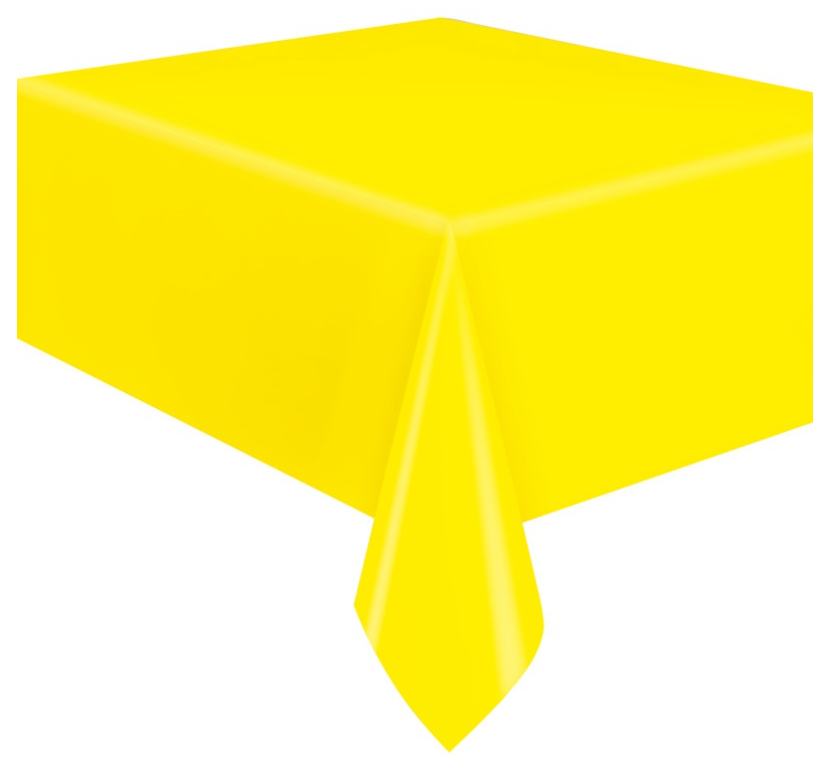 Neon Yellow Solid Flannel-Backed Vinyl Table Cover 54" x 108"