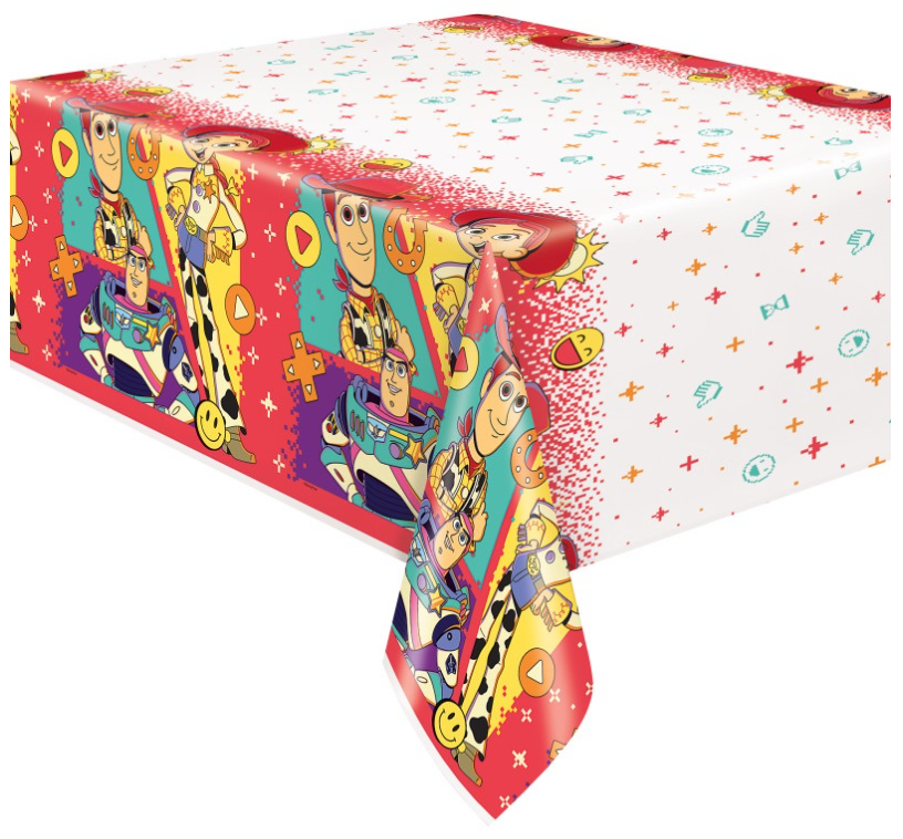 Disney Toy Story 5 Rectangular Plastic Table Cover  54" x 84" - Short Fold