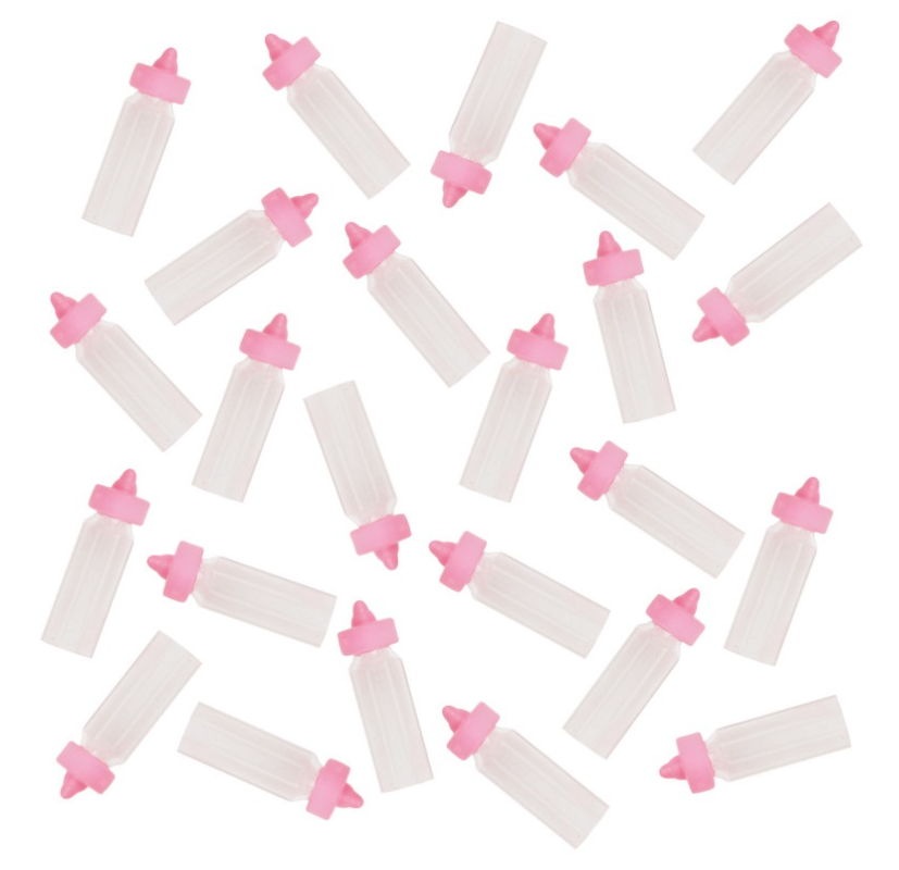 Pink Mini Baby Bottles Favors