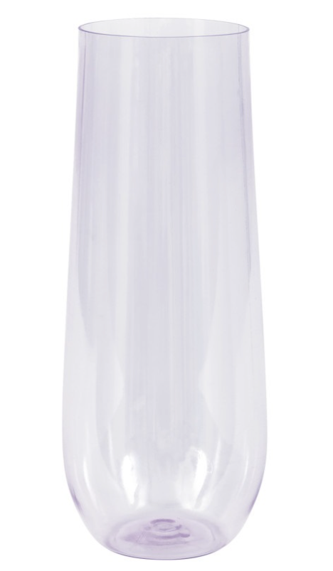 Purple Plastic Stemless Champagne Flute