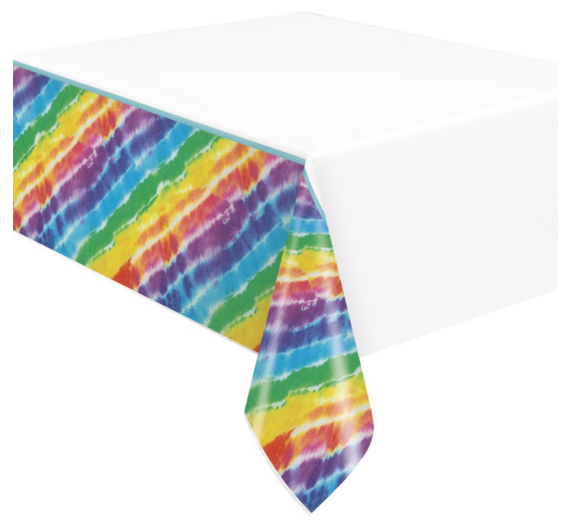 Tie Dye Rectangular Plastic Table Cover