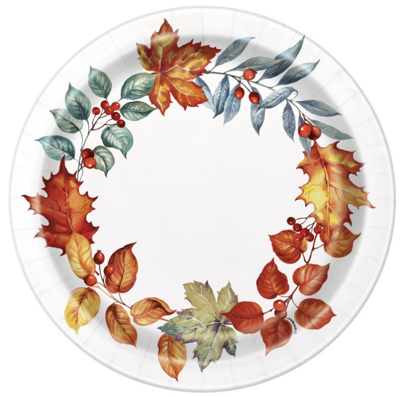 Fall Flair Thanksgiving Round 9" Dinner Plates