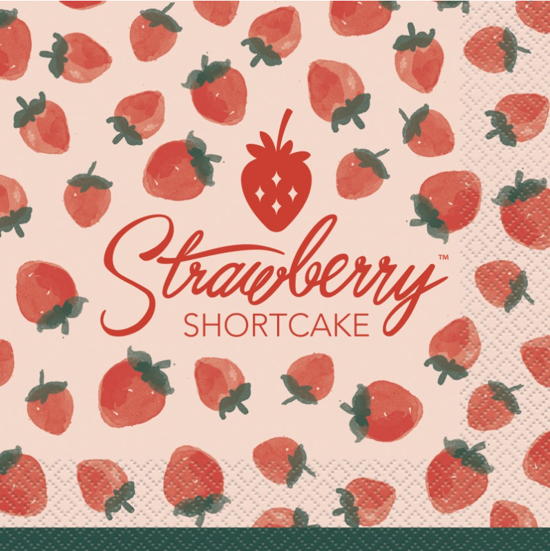 Strawberry Shortcake Luncheon Napkins