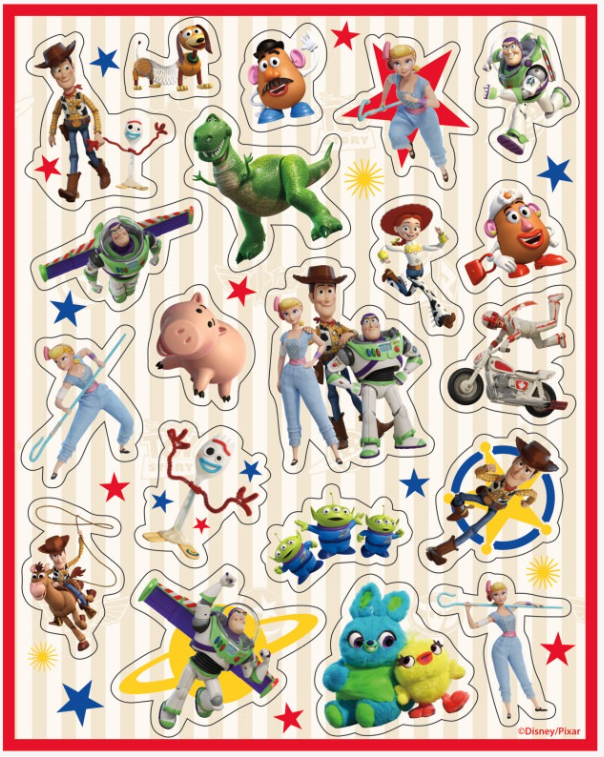 Disney Toy Story 4 Sticker Sheets 4ct