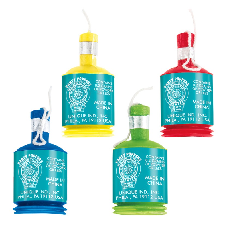 Party Poppers - 12ct