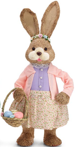 Decor 30" Sisal Easter Bunny Couple