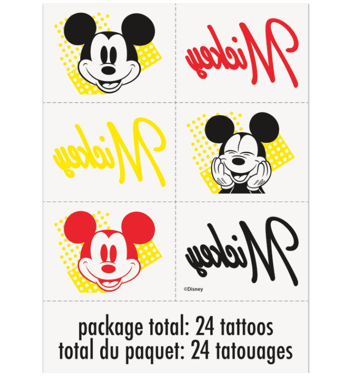 Disney Mickey Mouse Tattoos 24ct