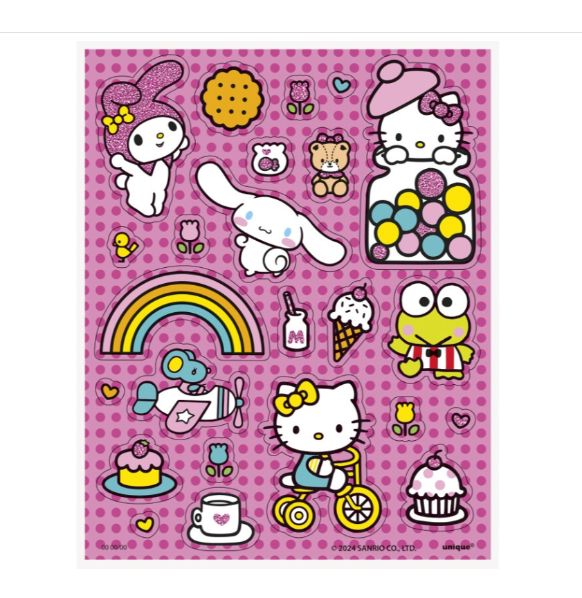 Hello Kitty and Friends Glittery Sticker Sheets 4ct