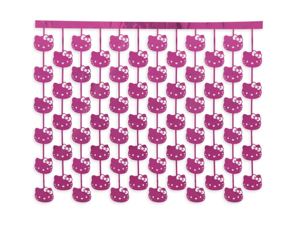 Hello Kitty and Friends Diecut Faces Pink Foil Fringe Photo Backdrop