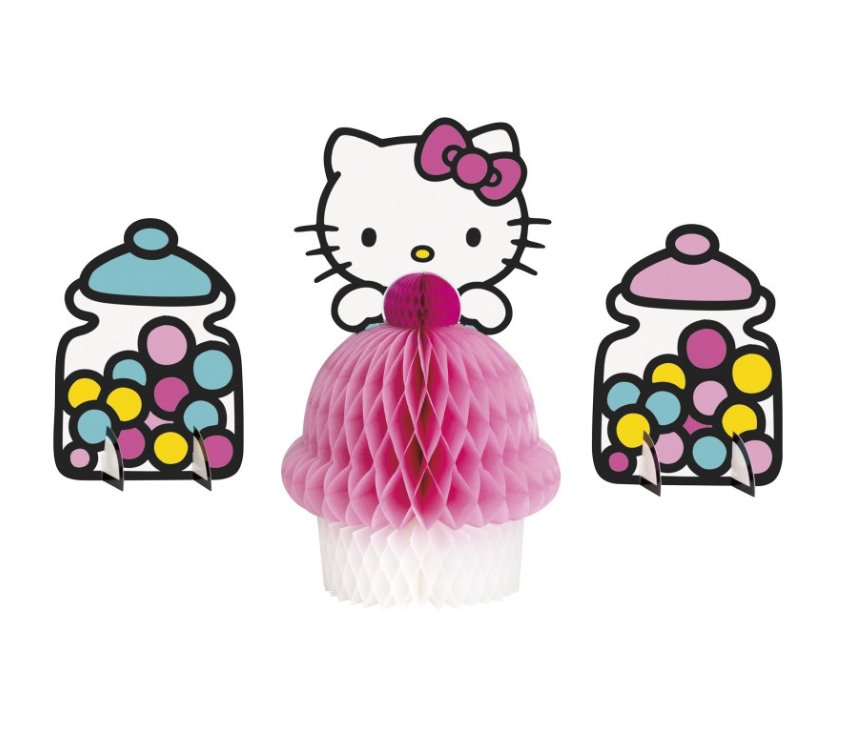 Hello Kitty and Friends Assorted Honeycomb Centerpiece Decorations 3ct