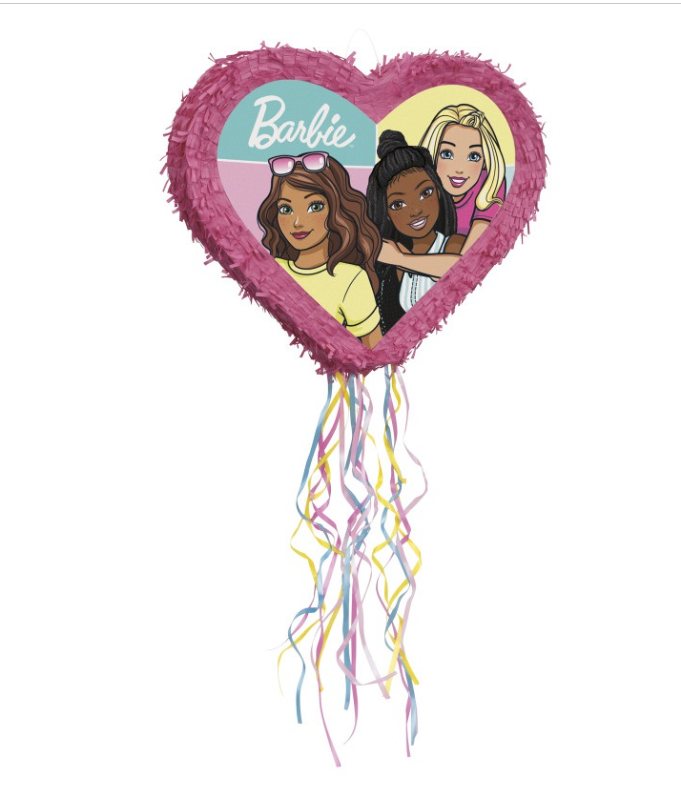 Barbie Heart Shaped Drum Pull Pinata